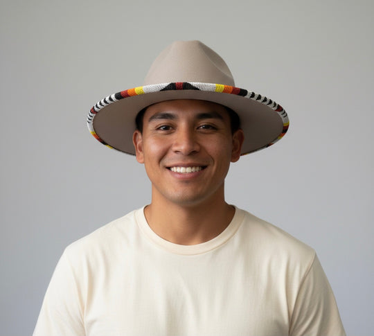 Size-61 Handmade Beaded Hat