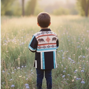 Beige Bear Youth Ribbon shirt