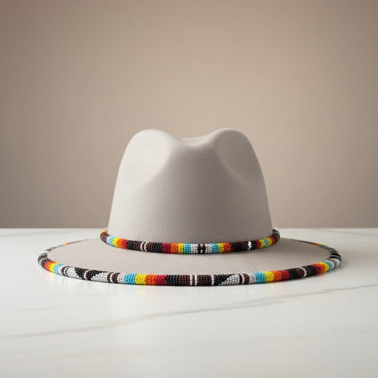 Handmade Beaded Hats (Cream Collection)