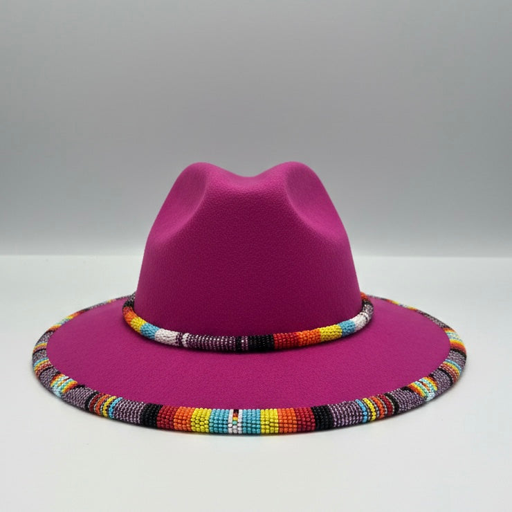 Size-60 Handmade Beaded Hat