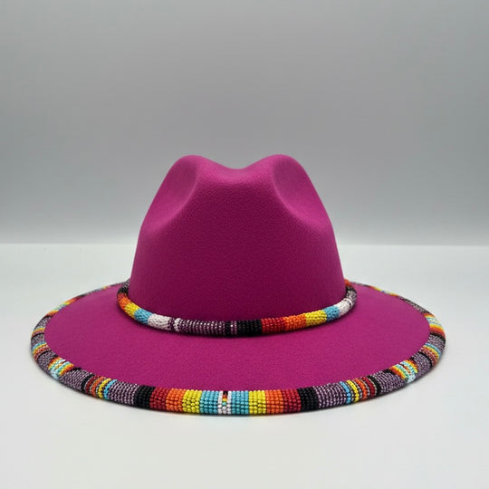 Size-60 Handmade Beaded Hat