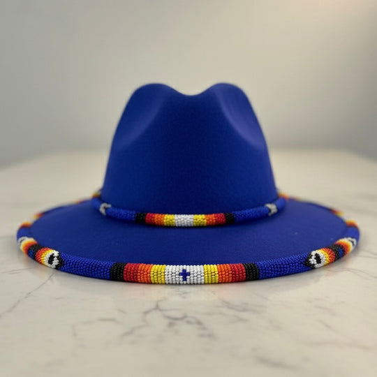 Size-60 Handmade Beaded Hat