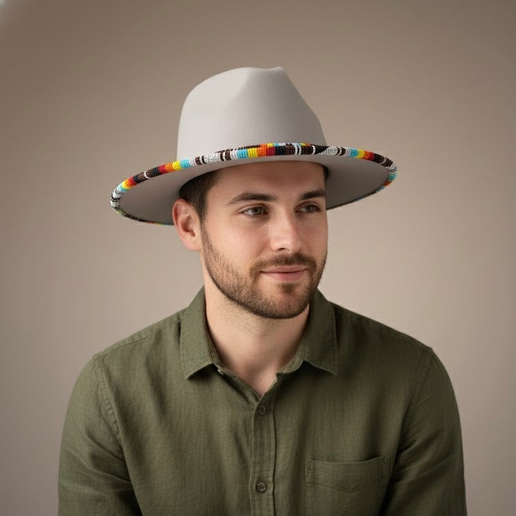 Handmade Beaded Hats (Cream Collection)