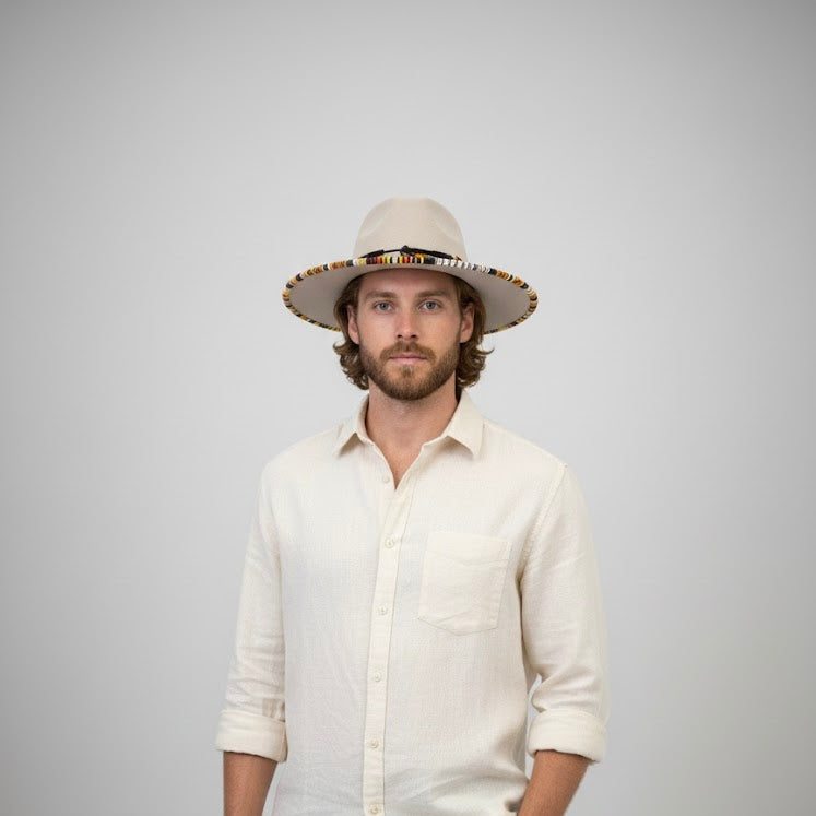 Handmade Beaded Hats (Cream Collection)