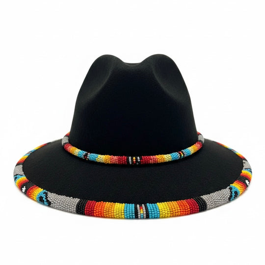 Size-60 Handmade Beaded Hat