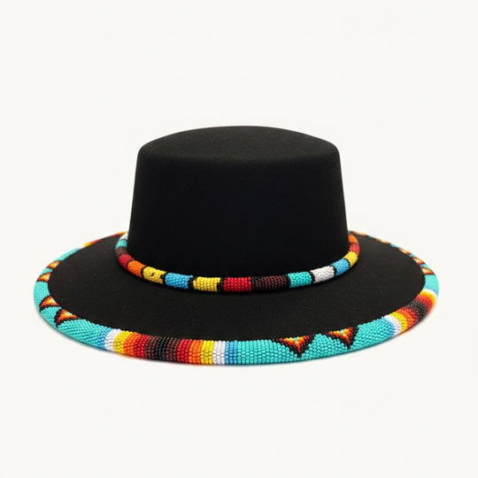 Size-60 Handmade Beaded Hat