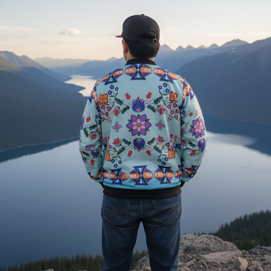 Floral Sky Bomber Jacket