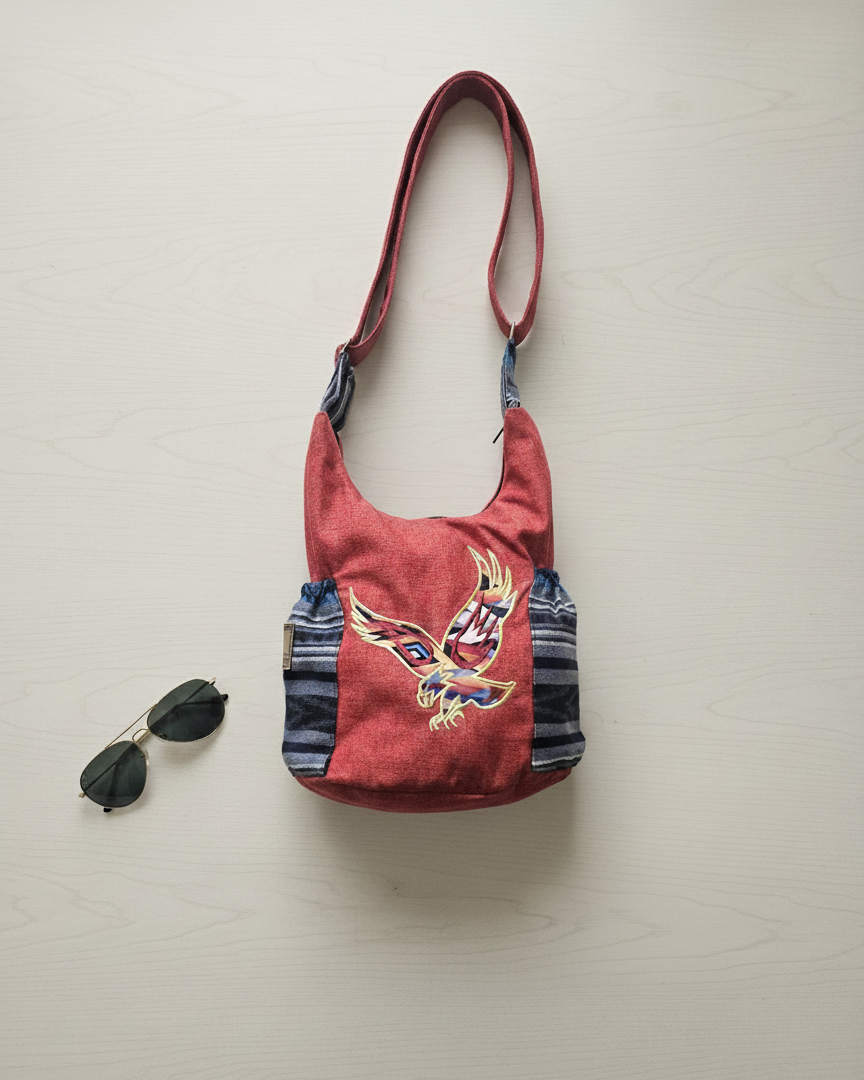 Eagle Spirit Embroidered Crossbody Bag