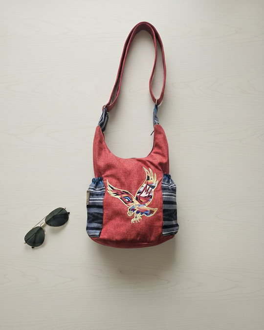 Eagle Spirit Embroidered Crossbody Bag