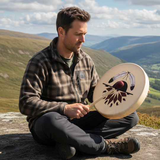 Eagle Feather Indigenous Hand Drum