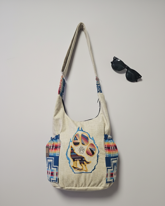 Wolf Paw Embroidered Crossbody Bag