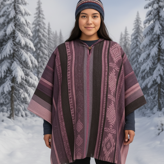 Lavender Soft Handmade Wool Ponchos