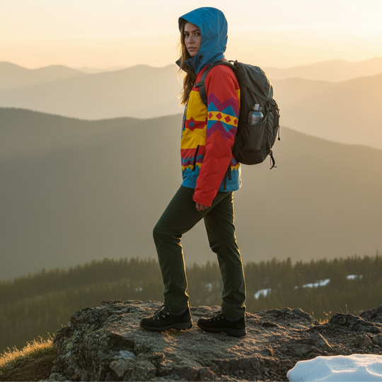 OLDTRIBES™ Blue zigzag Windbreaker