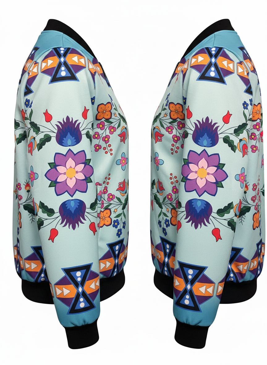 Floral Sky Bomber Jacket