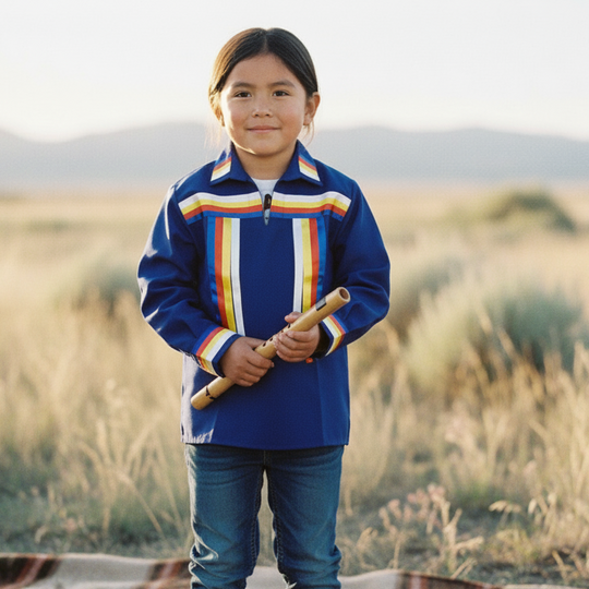 Blue Youth Ribbon shirt