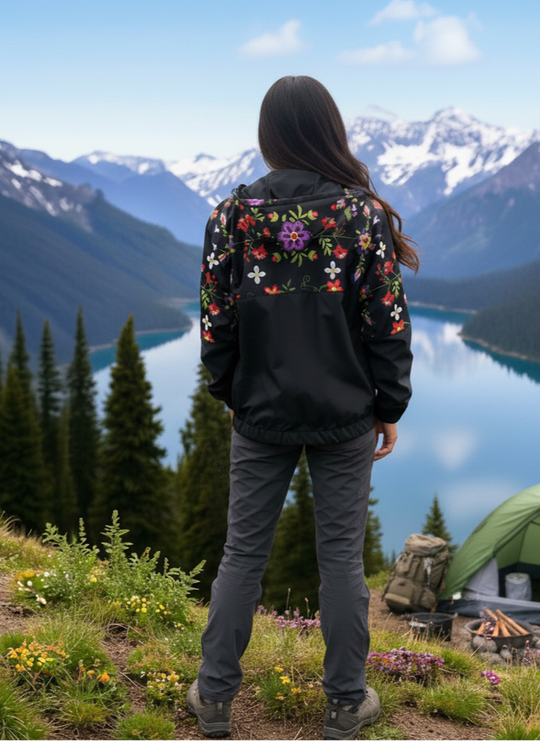 OLDTRIBES™ Midnight Bloom Windbreaker