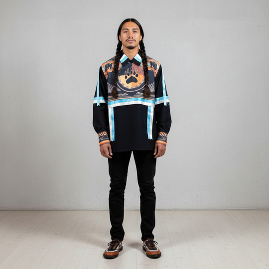 Turquoise and White Ribbon Shirt