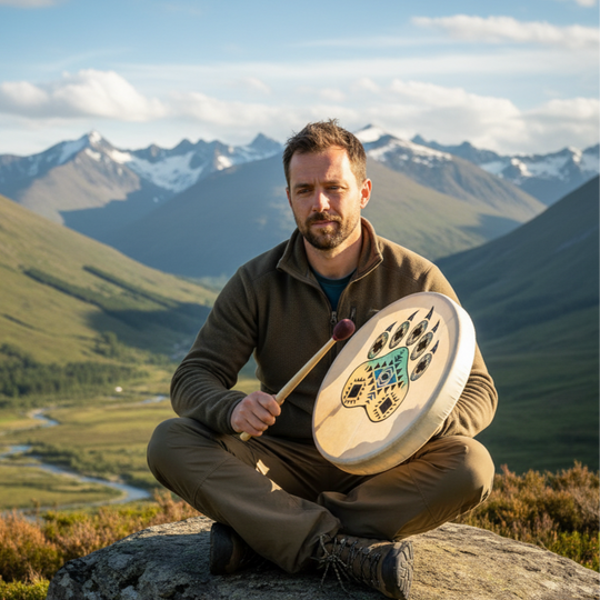 Trail of Bear Indigenous Hand Drum