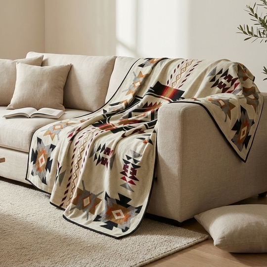 PUNKU (Ivory Ember) — ALTURA ’26 Reversible Artisan Throw