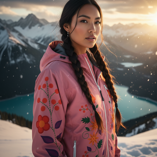 OLDTRIBES™ Pink  Spring Blossom Windbreaker