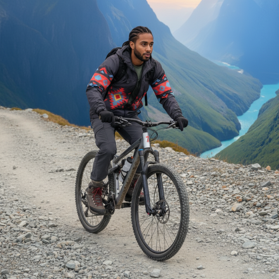 OLDTRIBES™ Sunrise Peaks Windbreaker(Black)