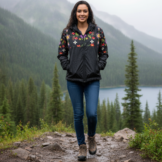 OLDTRIBES™ Midnight Bloom Windbreaker