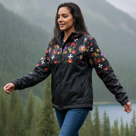 OLDTRIBES™ Midnight Bloom Windbreaker