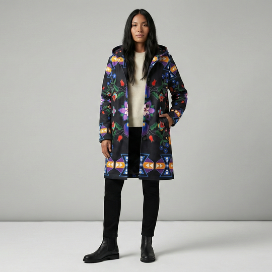 OLDTRIBES™ Pink Floral Long Coat