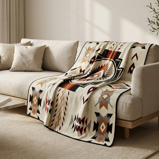 PUNKU (Ivory Ember) — ALTURA ’26 Reversible Artisan Throw