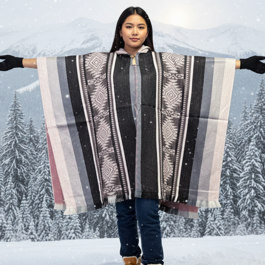 Light Pink Soft Handmade Wool Ponchos