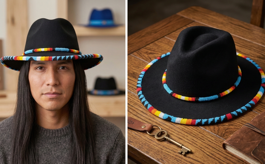 Size-61 Handmade Beaded Hat
