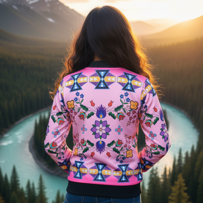 Blouson aviateur Blush Meadow pour enfants