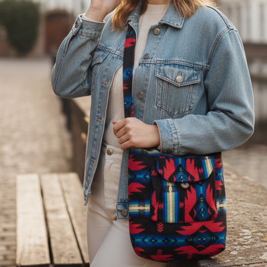 OLDTRIBES™ Red and Blue  soul Crossbody Bag