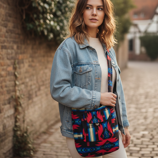 OLDTRIBES™ Red and Blue  soul Crossbody Bag