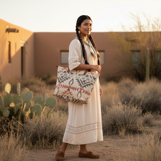 Sac fourre-tout beige