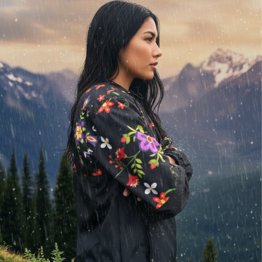 OLDTRIBES™ Midnight Bloom Windbreaker