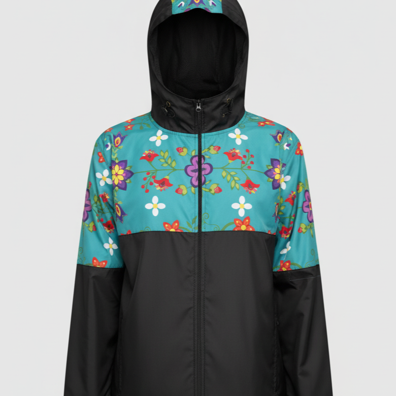 OLDTRIBES™ Turquoise Bloom Windbreaker