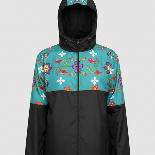 OLDTRIBES™ Turquoise Bloom Windbreaker
