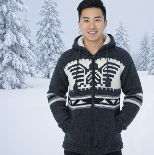 Veste en laine avec aigle céleste OLDTRIBES™