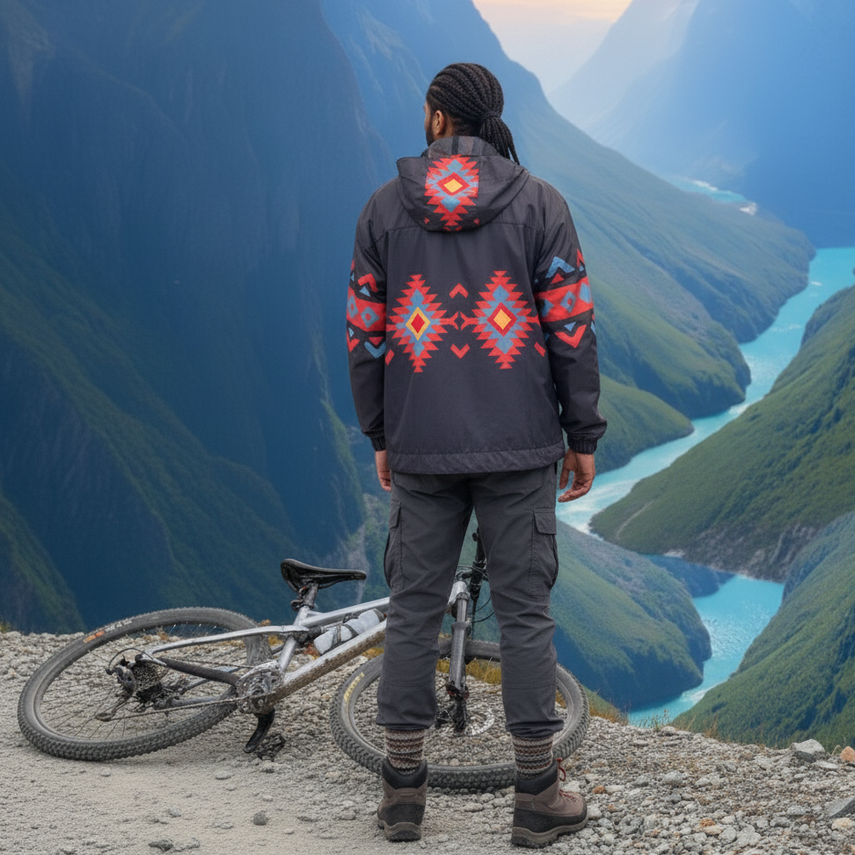 OLDTRIBES™ Sunrise Peaks Windbreaker(Black)