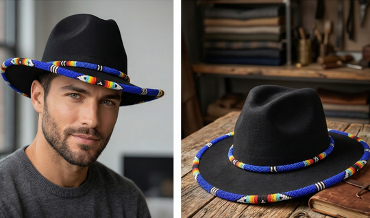 Size-61 Handmade Beaded Hat