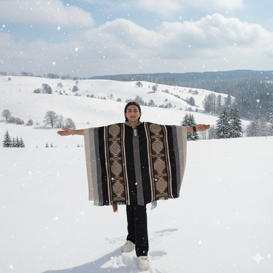 Mustard Soft Handmade Wool Ponchos