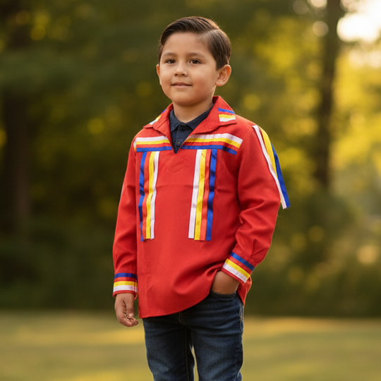 Red Youth Ribbon shirt