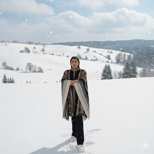 Mustard Soft Handmade Wool Ponchos