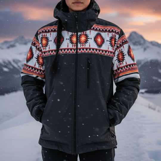 OLDTRIBES™ Sunburst Diamond Print Windbreaker