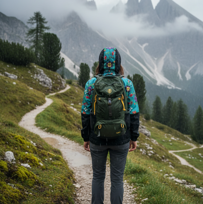 OLDTRIBES™ Turquoise Bloom Windbreaker