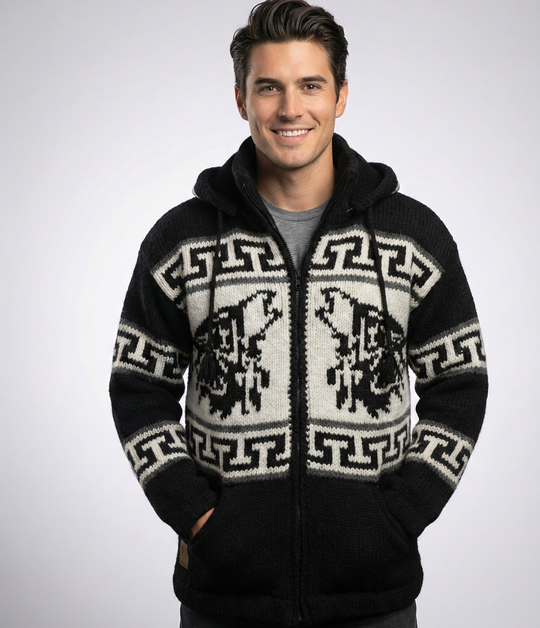 OLDTRIBES™ Lunar Wolf Wool Jacket