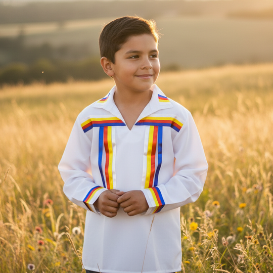 White Youth Ribbon shirt