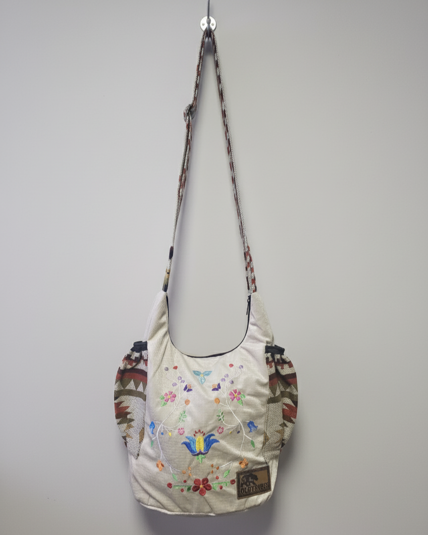 Flower Embroidered Crossbody Bag