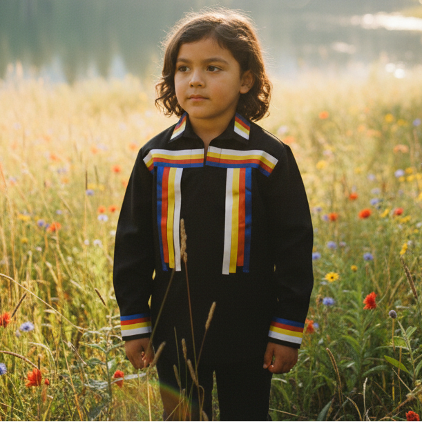 Black Youth Ribbon shirt